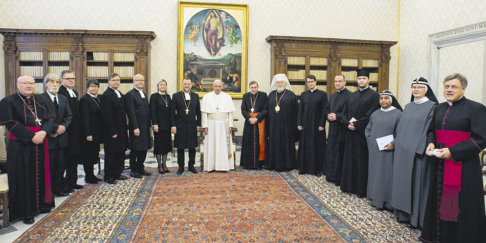 Paavi Franciscuksen puhe suomalaiselle ekumeeniselle valtuuskunnalle