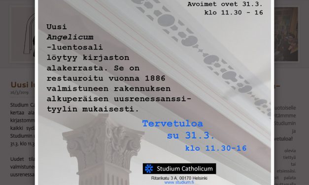 Studium Catholicumin uusi kerros avautuu